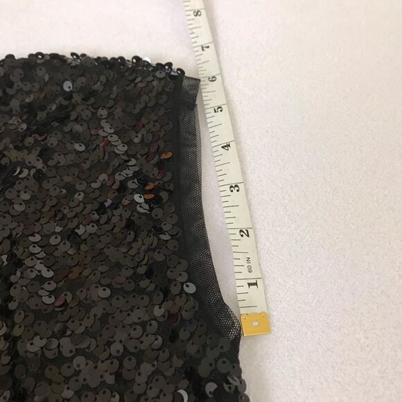 Sandwich Top Short Sleeve Black Sequin - Picture 8 of 8